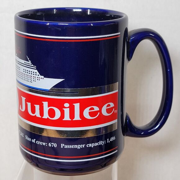 Carnival Cruise Jubilee Ceramic Coffee Mug Navy - Picture 3 of 7